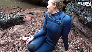 Salty Wetsuit Toe Sucking Slut