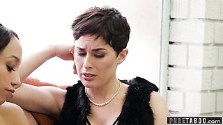 Pure Taboo featuring Olive Glass and Alexis Tae's lesbian scissoring clip