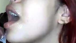 Brunette Slut Gives Blowjob To Big Cock Outdoors