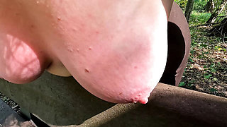 Biggest Tits Get Spanked Red in Public BDSM Punishment