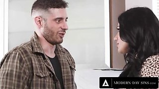 Curvaceous MILF Mona Azar Tempts Plumber with Raunchy Sex Acts