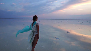 Light Brown and Light Blue Sunset