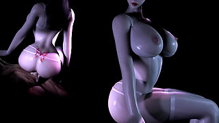 3D Huge Boobs Asian Whore Shaking Her Big Ass