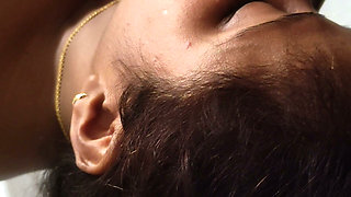 Indian MILF Slave Olivia Deepthroat Blowjob Face Fuck by Her Master with Slap, Handjob Jerk Cumshot Happy Ending First Time Ever