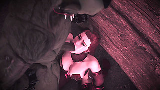 The Orc Monster Fucked a White Elf Girl Hard.