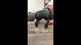 Cuban Femdom Goddess Workout: Sweaty Tits Spill Out Sports Bra, Running in Heels, 2 Outfit Changes & Hot Shower Tease