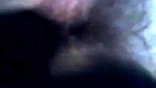 Hairy BBW Plays with Huge Black Dildo on Webcam