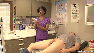 Nurse Jasmine Barnes Drains Dick Dry