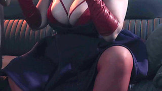 Spitting Blowjob Smoking MILF - Dominant Bitch in Glasses & Leather Gloves Edges & Bites Cock