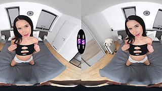 Alyssa Bounty's sultry scene with a massive cock in doggy style