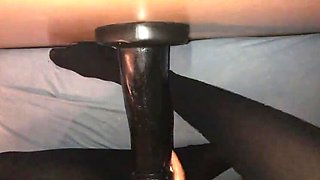 My Hot Milf GF Takes a Huge BBC Toy Doggystyle - Homemade Amateur Fucking