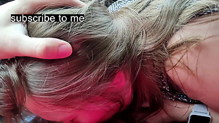 Stepsister Gives Stepbrother His First Blowjob in the Car POV