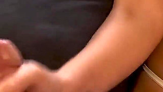 Hot Wife Gives an Explosive Handjob - Cum Drenched Shirt