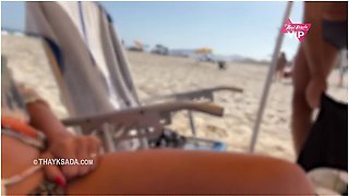 Meeting A Stranger On The Beach And Showing Off Hot To Him