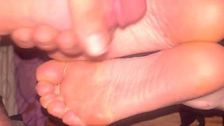 Hot Redhead Wife with Sexy Feet Takes It Doggy Style Again From Bwc with Hot Load on Her Soles.