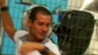 Blonde and Brunette Sluts Ravished in Warehouse Orgy