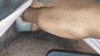 Playing with my wet shaved pussy
