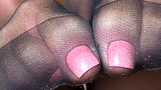 Secretary Stockings Footjob