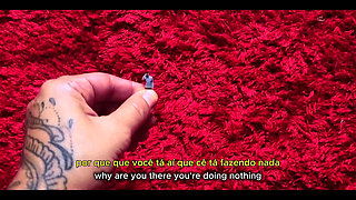 Cruel Giantess Orders Her Miserable Little Man to Smell Her Pussy