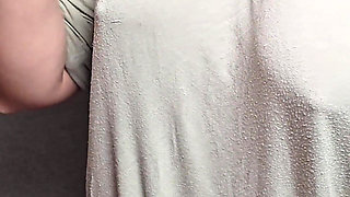 Handjob with a View on My Bouncing Boobs and Huge Cum on Clothes!