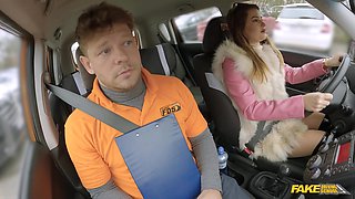 Blonde Driving Passion with Michael Fly in Happy Heat