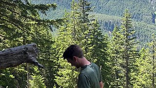 Amateur girls Maria does blowjob outdoors