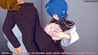 Xenovia and Issei fucks in the bathrooms, Rias finds out - DXD NTR Madness Series