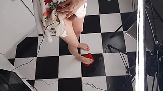 Wet Panties for Your Mouth, Hairy Pussy Pissing, Backstage