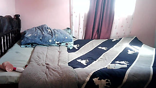 Webcam Ebony Shows Her Big Ass and Tits While Fucking a Huge Dildo