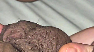 Step mom handjob pulling on step son big balls