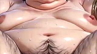 Fat BBW Bound & Soaking Wet - Hairy Pussy Craving Thick Cock