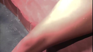 Big Tit Babe Fingers Pussy in Jacuzzi