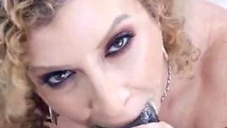 Sweet blonde takes studs cum load