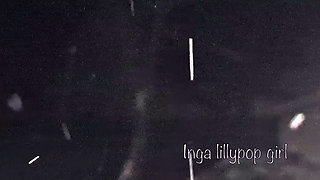 Teenager Plays in the Garden Without Panties