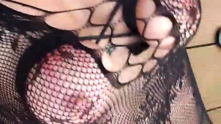 Slave squirting outdoor