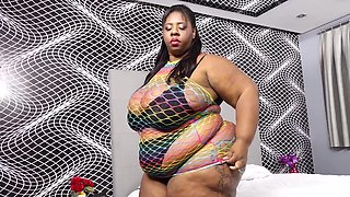 Black SSBBW Thammy Leviemont Masturbates Then Sucks a BWC
