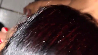The Guy Behind the Gloryhole Couldn't Handle It, I Had to Ask My Husband to Make Me Cum