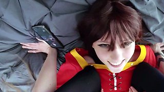 Little Emo Kitten Megumin Gets Slammed After Giving BJ
