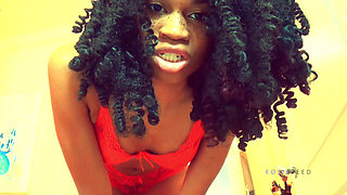 Toilet Slave Brushing- Ebony Goddess Goddess Rosie Reed Toilet Slavery- 1080p HD