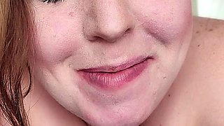 Cute amateur brunette naughty in solo jerking show on camera