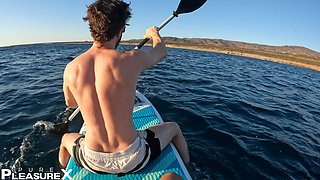 Outdoor Cowgirl on a Paddle Board POV Heaven