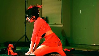 Hot babe Sophie Paris having horny solo toy masturbation