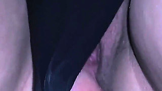 Stranger Cums Hard Inside Her Panties Under Skirt on Subway Train