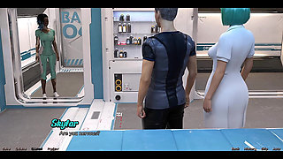 Stranded in Space - Hot Black Vitiligo Girl and Doctor Starts a Make Out Session