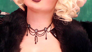 Fur fetish and smoking: latex mistress fem dom pov enjoys JOI game