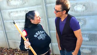 Mature Housewife with Big Tits and Pierced Pussy Gets Fucked Really Hard on the Couch