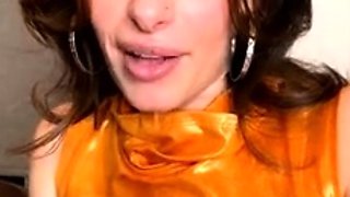 Busty brunette with big boobs rides cock