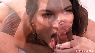 Small tits wife first time giving nuru massage on husband