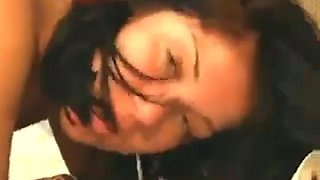 Beautiful and hot brunette with a big tail moaning and cumming, giving her pussy and very tasty spit: Porn