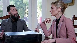 Ashley Lane & Mona Wales: Business Anal Whore Shares Younger Sister's Backdoor